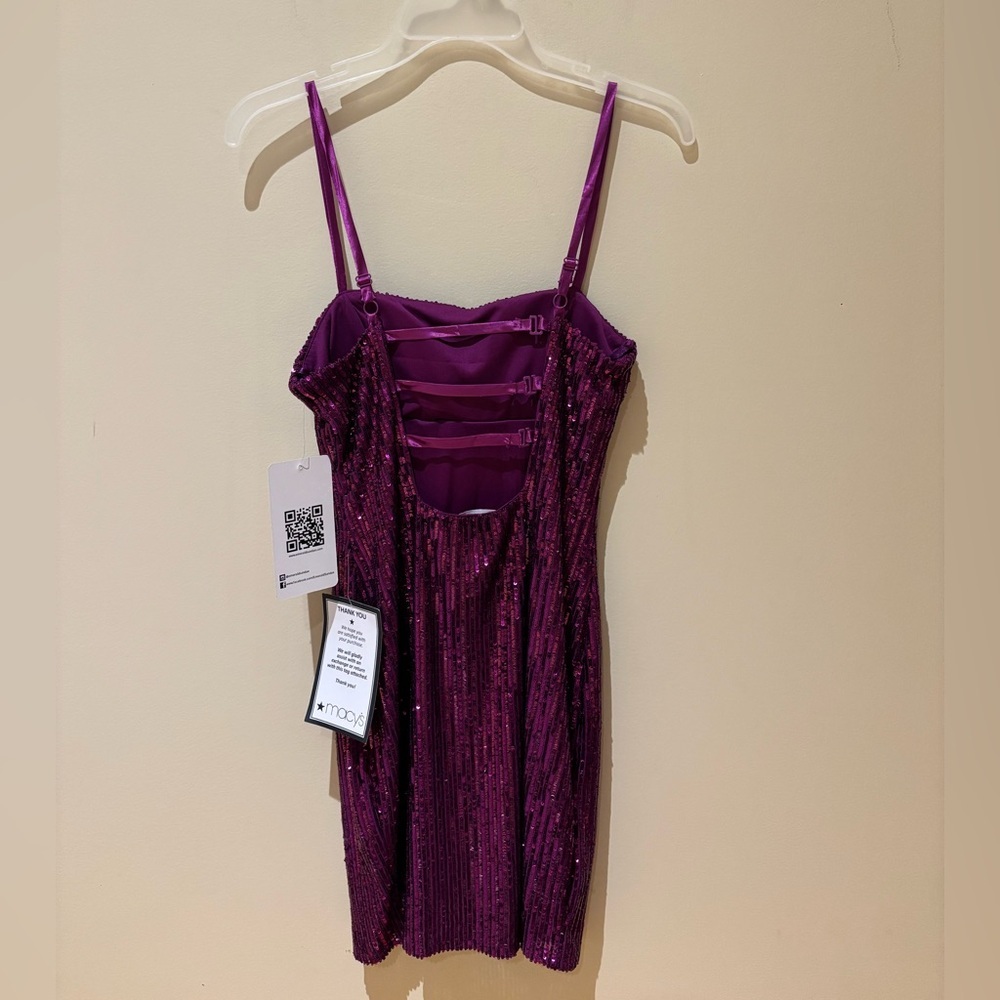Emerald Sundae Fuchsia Sequin Dress - Picture 2 of 4